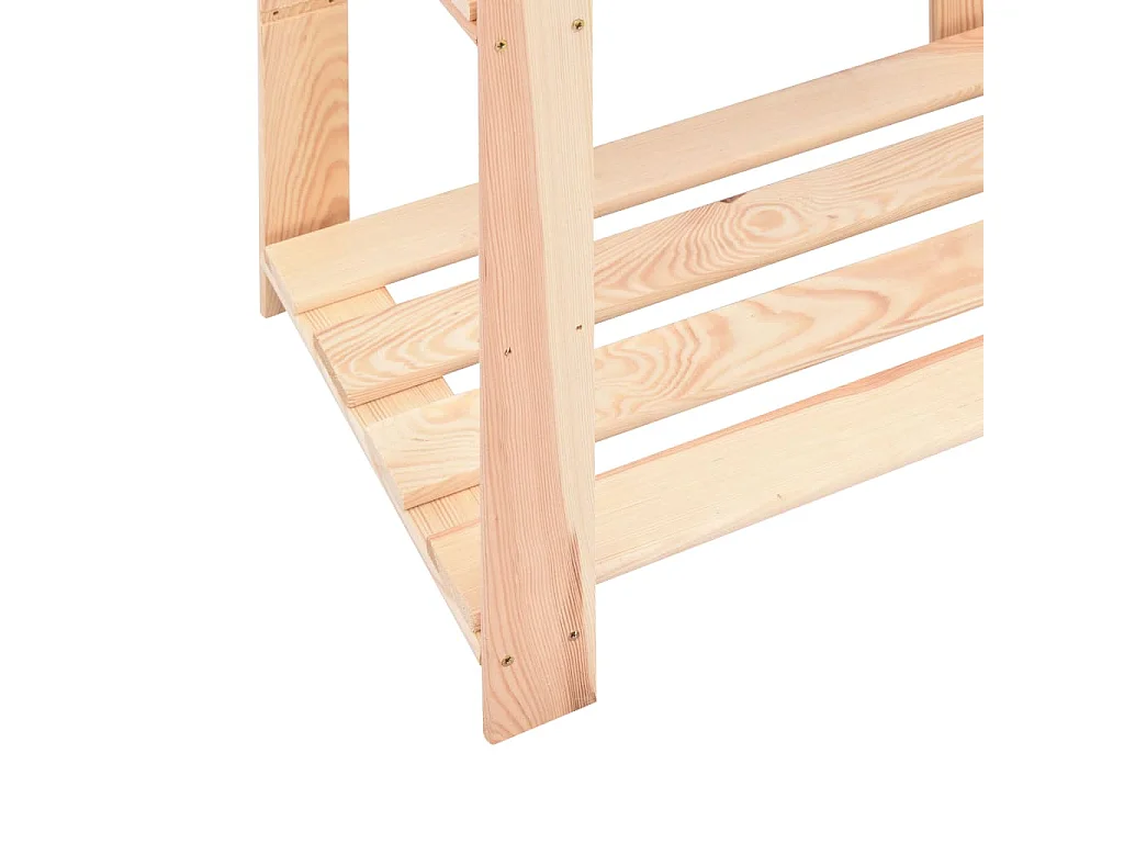 Estantería de almacenamiento 3 niveles 60 x 38 x 90 cm pino macizo 150 kg beige 02_0000655