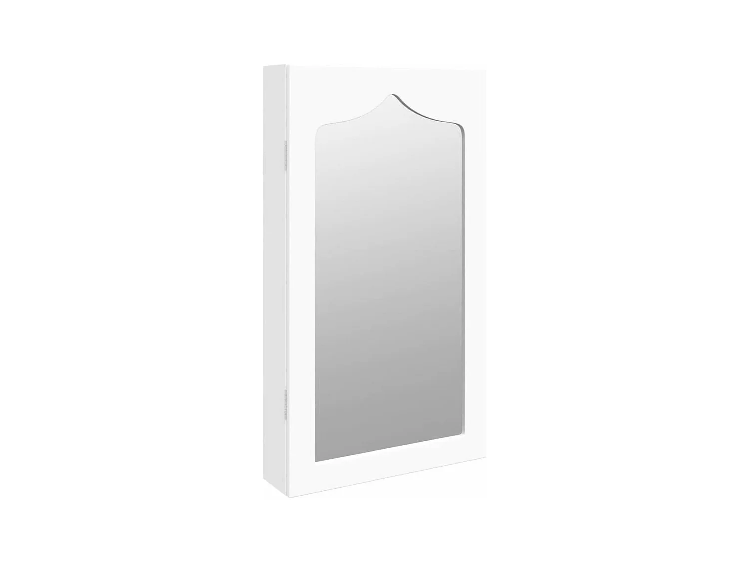 Armario para joyas, mueble organizador, dormitorio, guardarropa, baño con espejo de pared 37,5 x 10 x 67 cm blanco 02_0022837