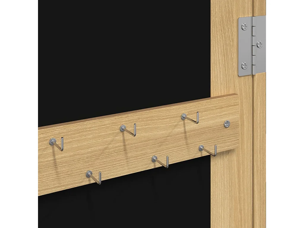 Armadietto per gioielli, organizer per mobili, camera da letto, guardaroba, bagno con specchio a parete 37,5 x 10 x 106 cm marrone 02_0022828