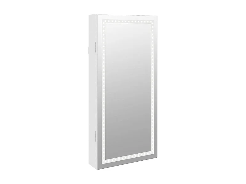 Armoire à bijoux meuble blanche 31.5 x 9 x 67 cm 02_0022810