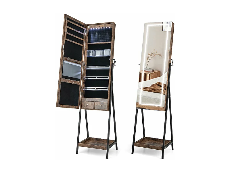 Armoire à bijoux sur marron 41 x 35 x 160 cm 20_0007722