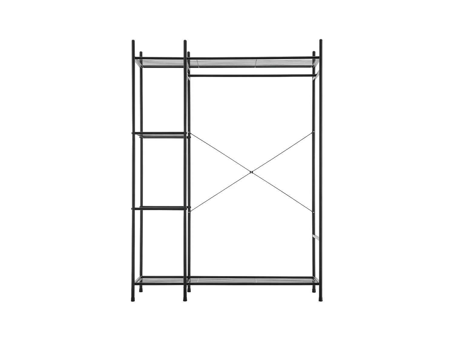 Portant en acier meuble noire 110 x 40 x 150 cm 03_0008155