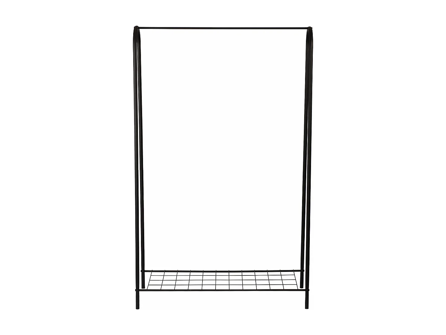 Cabideiro com superfície de armazenamento 1445 x 89 x 325 cm preto 03_0008137