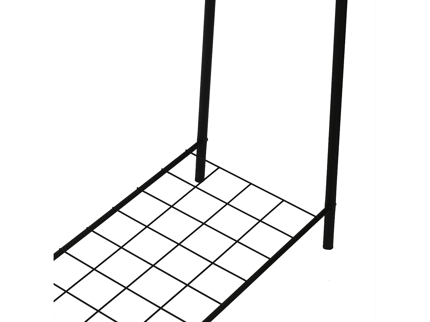 Cabideiro com superfície de armazenamento 1445 x 89 x 325 cm preto 03_0008137