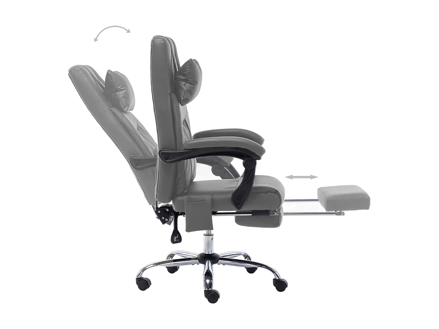 Sedia poltrona computer seduta da ufficio massaggio studio antracite ecopelle antracite 02_0024005