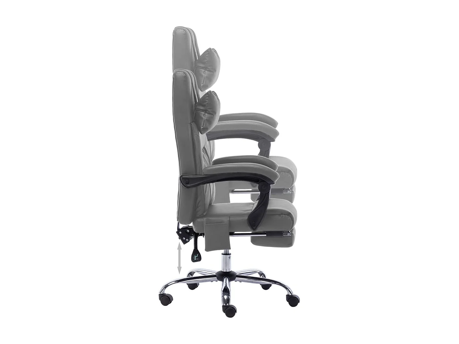 Sedia poltrona computer seduta da ufficio massaggio studio antracite ecopelle antracite 02_0024005