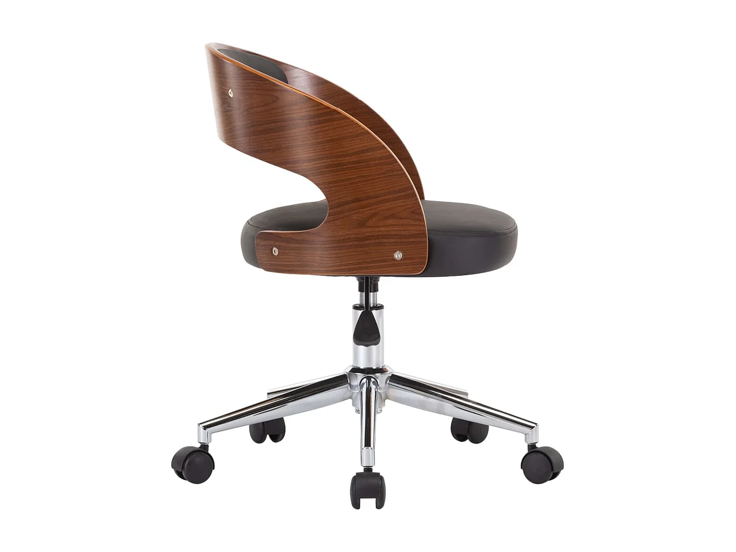 Chaise fauteuil siège pivotante cuir marron 48 x 53 x 74.5 cm 02_0024151