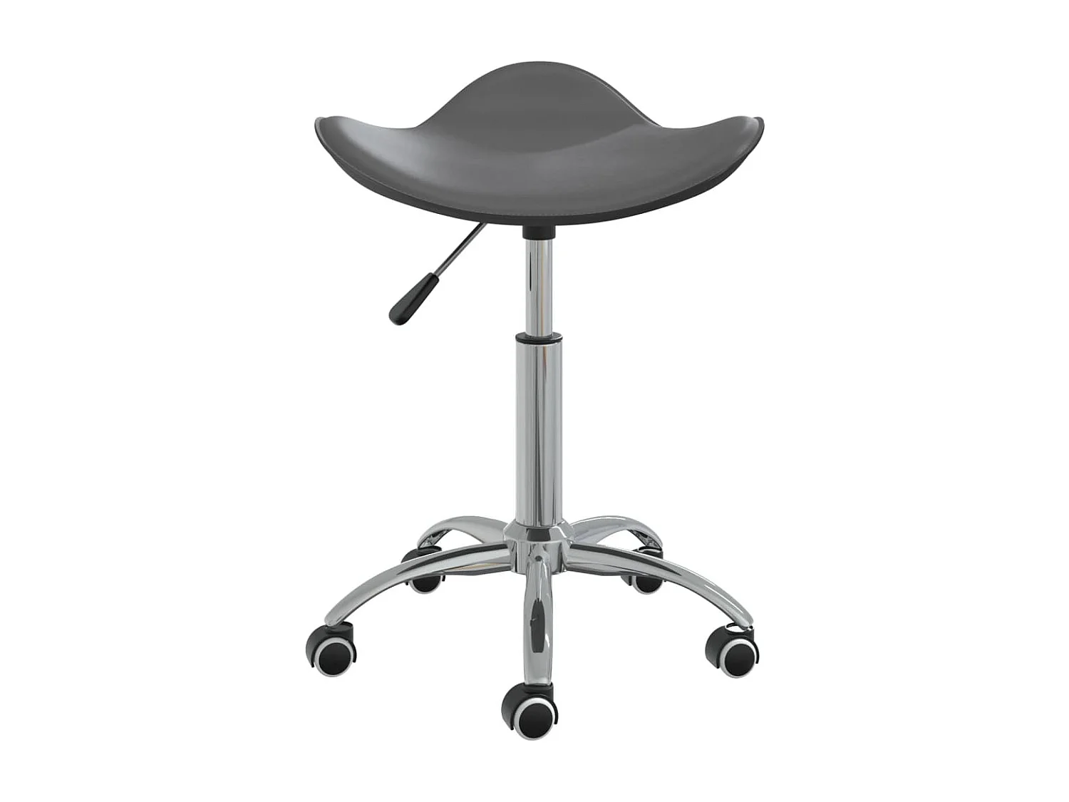 Chaise fauteuil siège de cuir grise 44 x 44 x 57 cm 02_0024026