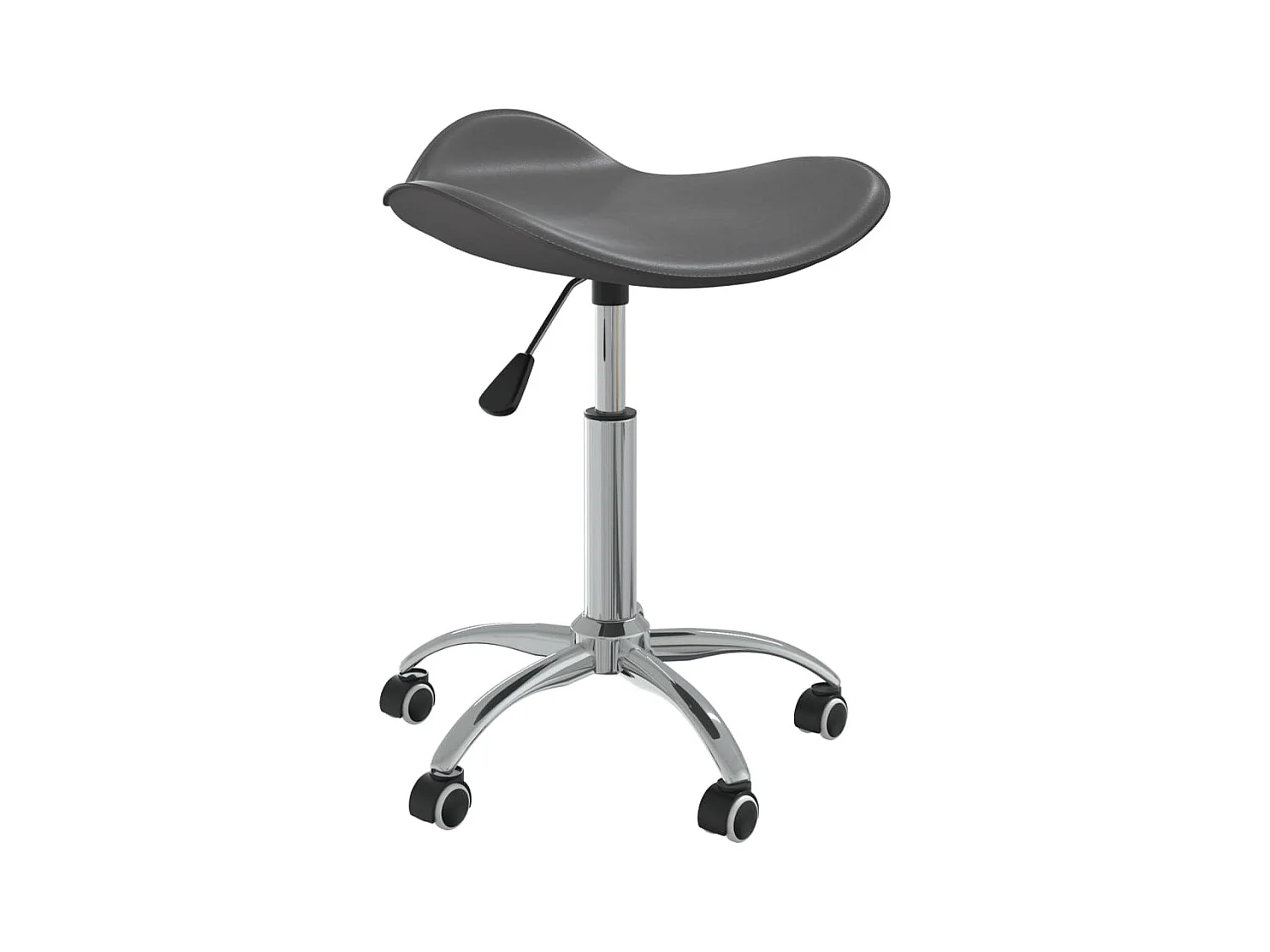 Sedia poltrona computer sede ufficio studio grigio similpelle 02_0024026