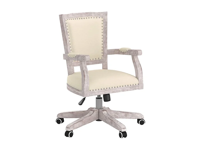 Sedia poltrona computer sedile da ufficio girevole studio lino beige 02_0024050