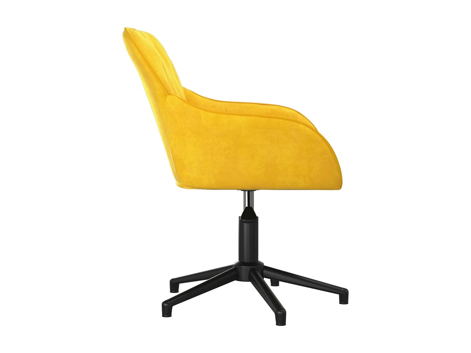 Cadeira poltrona assento giratório computador escritório estudo Veludo amarelo amarelo 02_0024143