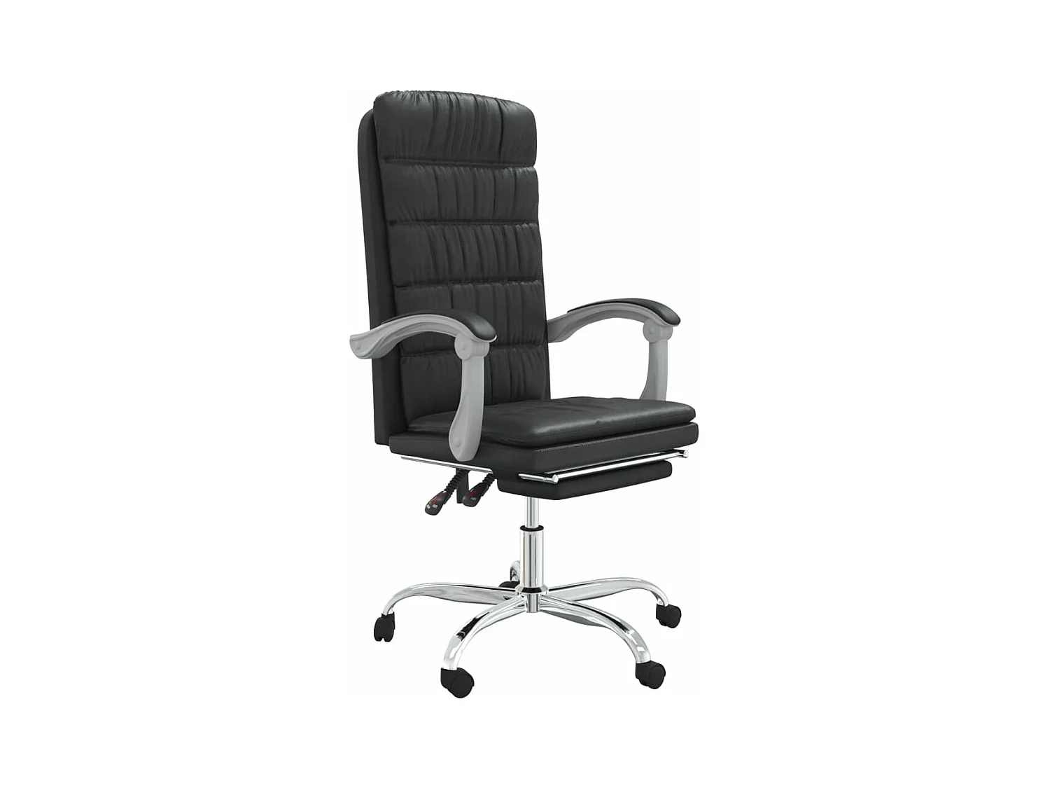 Chaise fauteuil siège pivotante cuir noire 63 x 56 x 122 cm 02_0024265