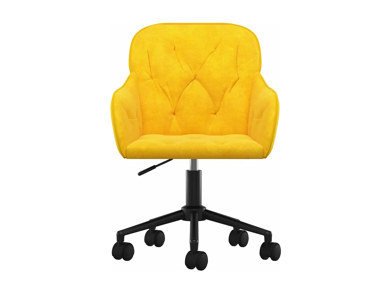 Cadeira poltrona assento giratório computador escritório estudo Veludo amarelo amarelo 02_0024142