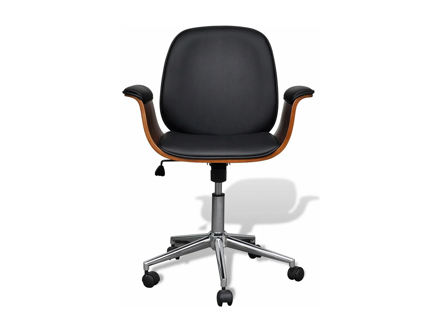 Fauteuil chaise siège de bois marron 69.5 x 61 x 98 cm 0502022