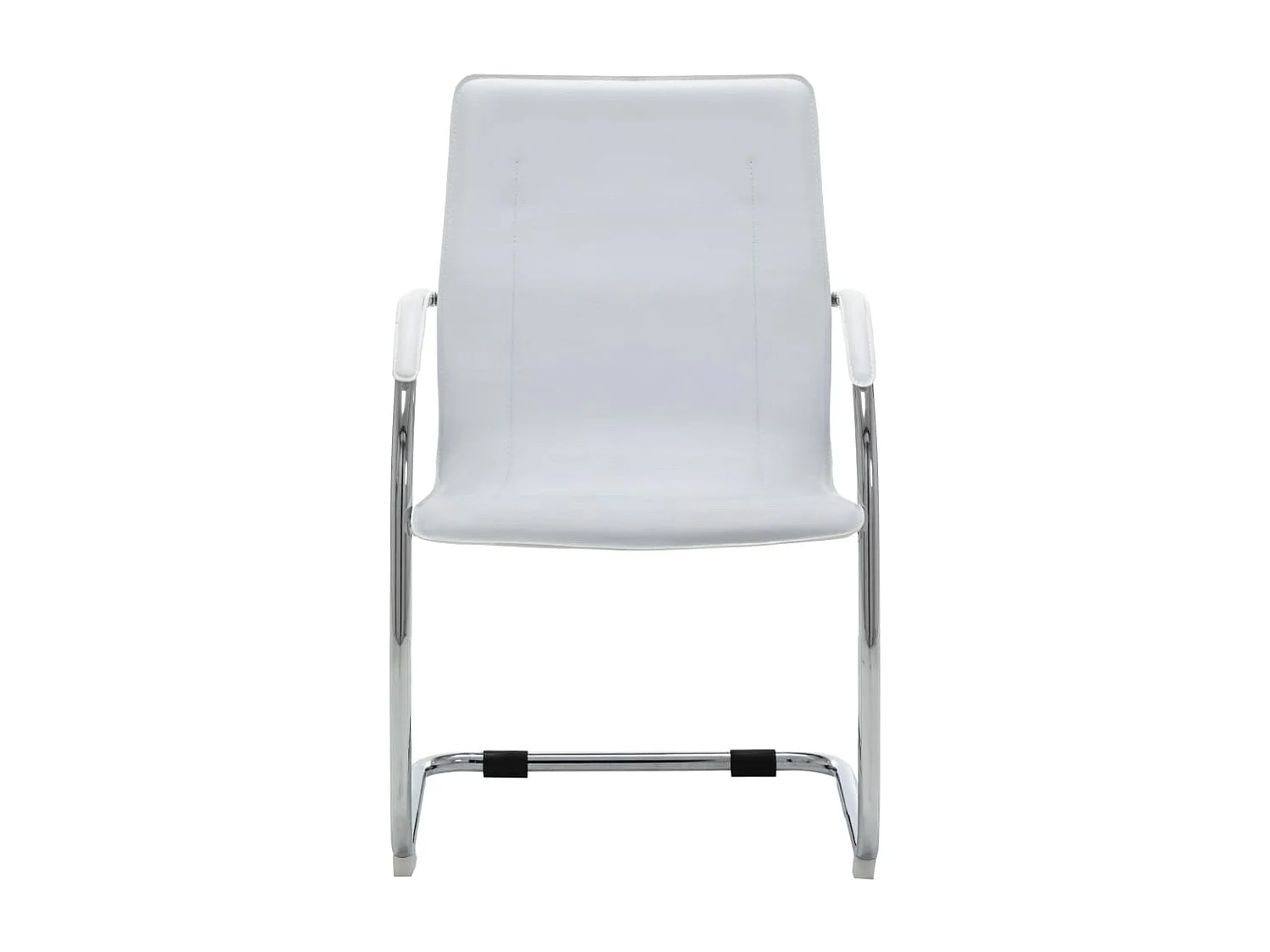 Chaise fauteuil siège de cuir blanche 55 x 59 x 88 cm 02_0023989
