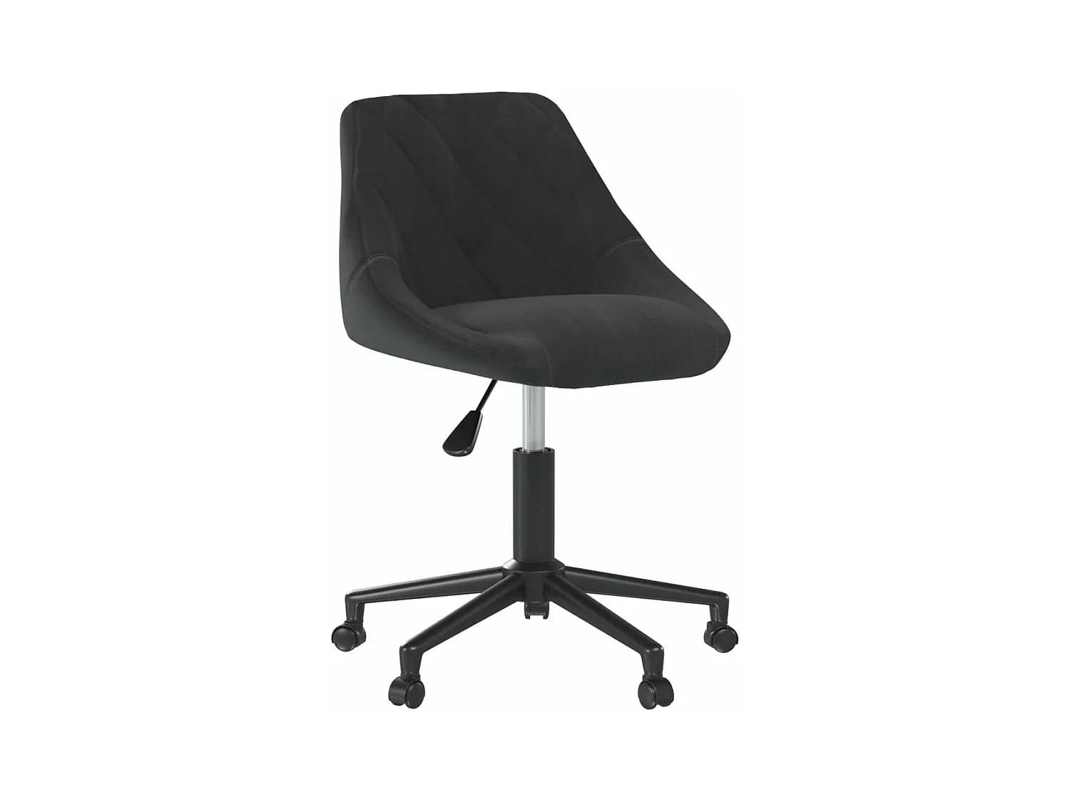 Silla sillón asiento giratorio ordenador oficina estudio terciopelo negro 02_0024168