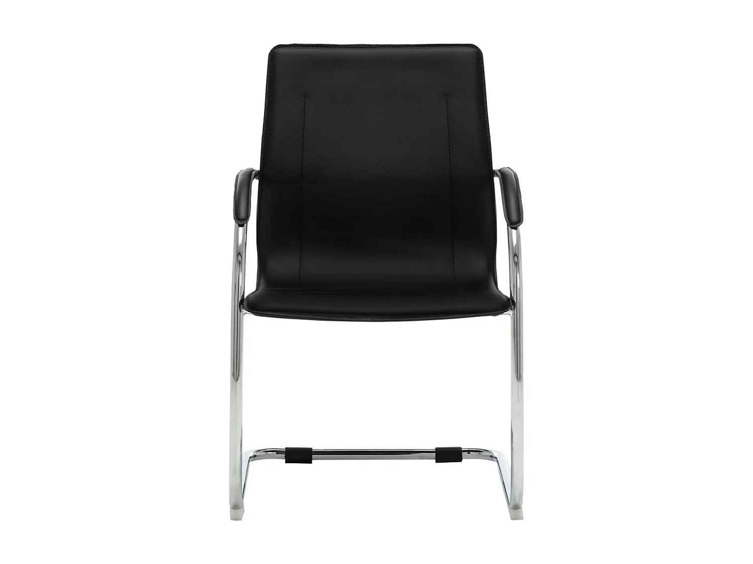 Chaise fauteuil siège de cuir noire 55 x 59 x 88 cm 02_0023995