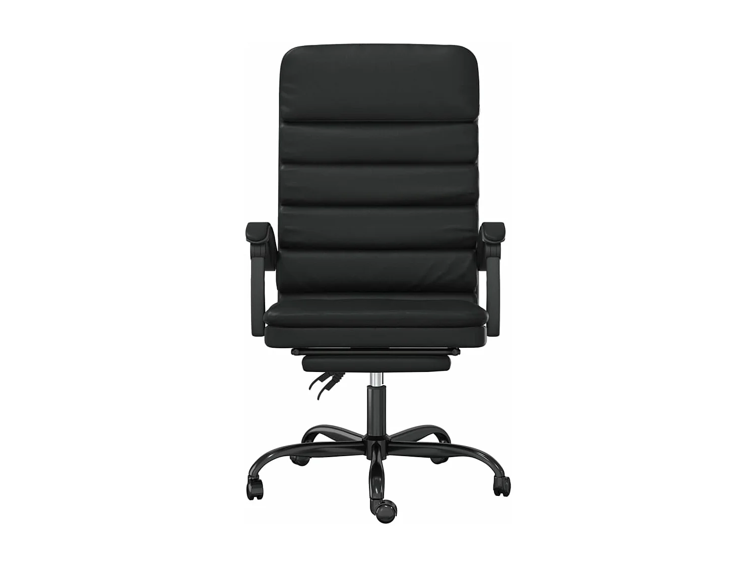 Sillón de masaje reclinable Computadora Oficina Estudio Cuero sintético negro 02_0025418