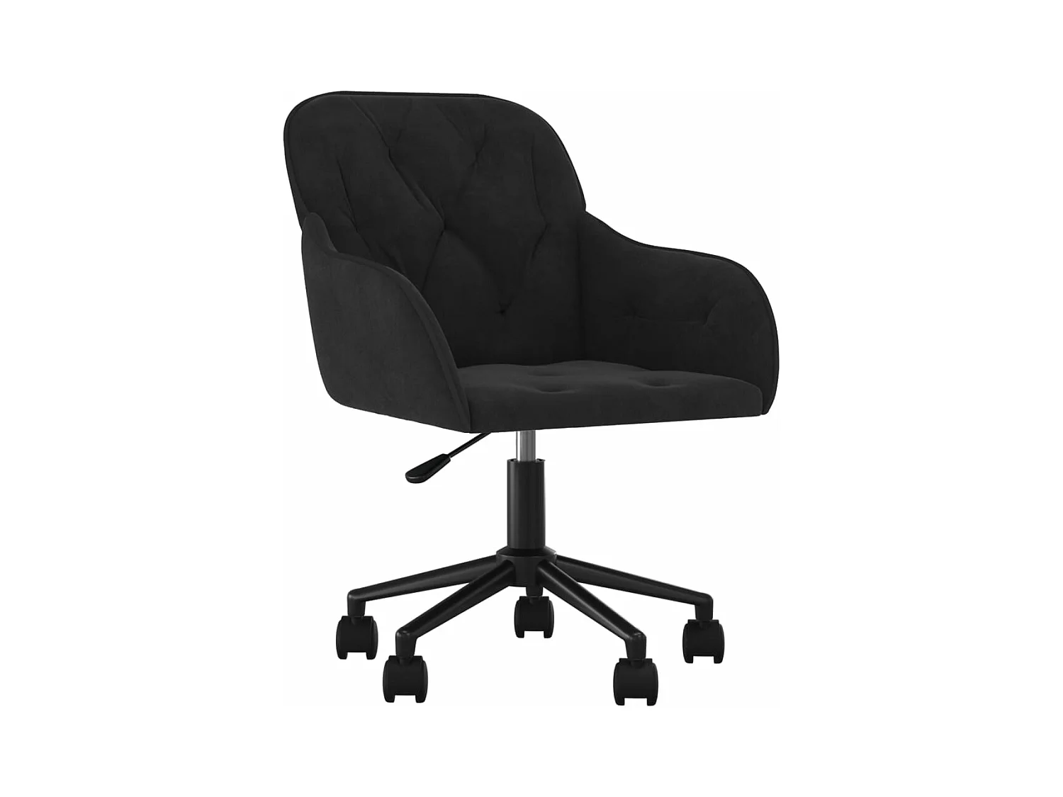 Chaise fauteuil siège pivotante noire 56 x 61 x 78 cm 02_0024169