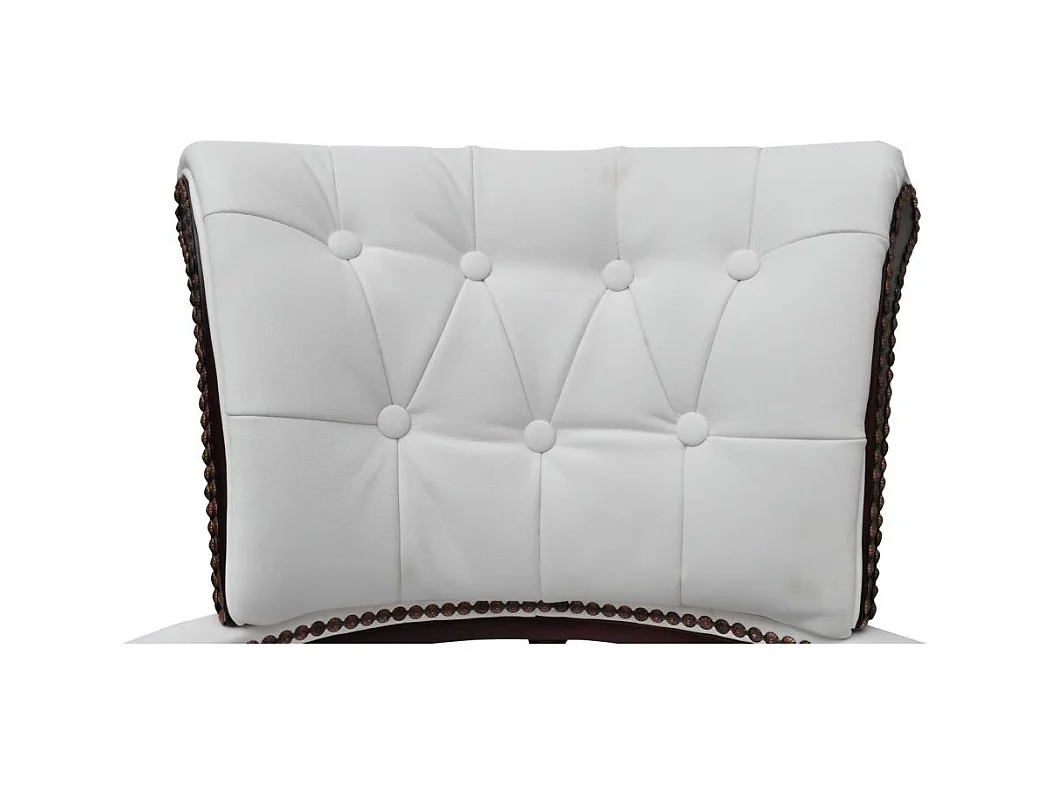 Fauteuil chaise chaise de cuir blanche 62 x 50 x 104 cm 0502150