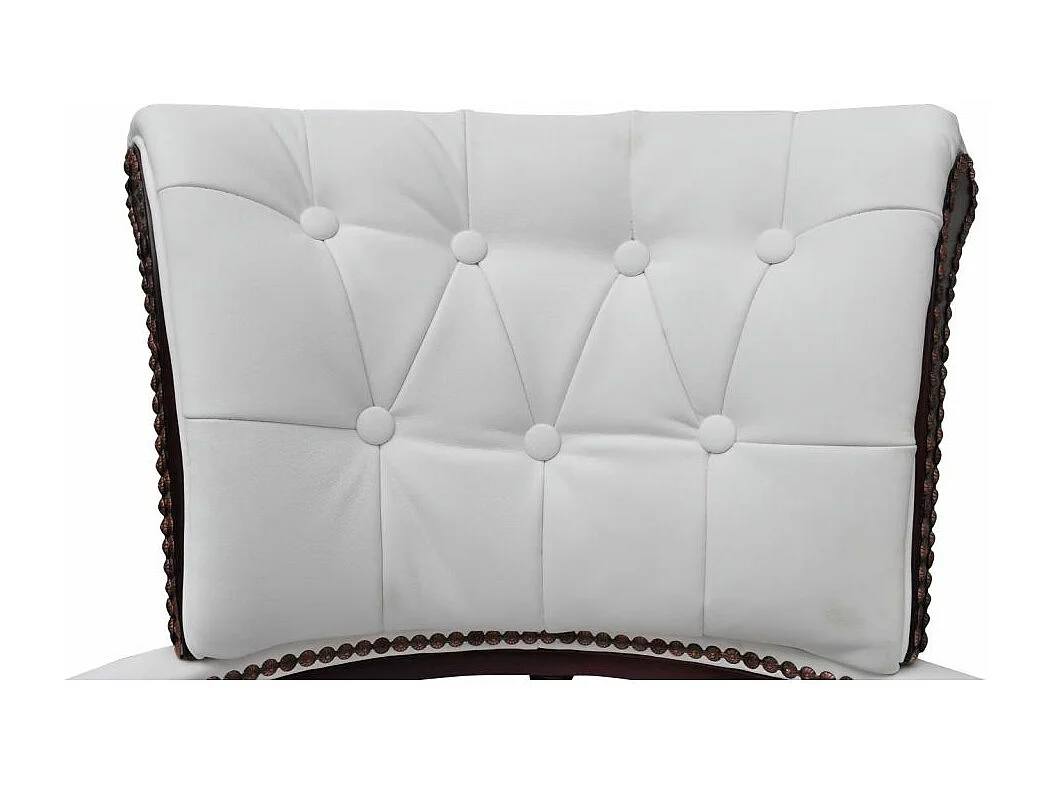 Fauteuil chaise chaise de cuir blanche 62 x 50 x 104 cm 0502150