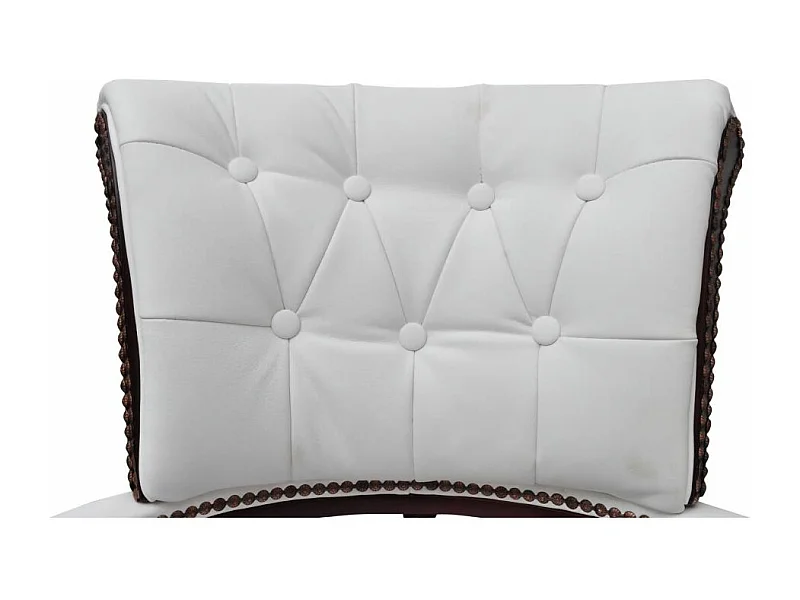 Fauteuil chaise chaise de cuir blanche 62 x 50 x 104 cm 0502150