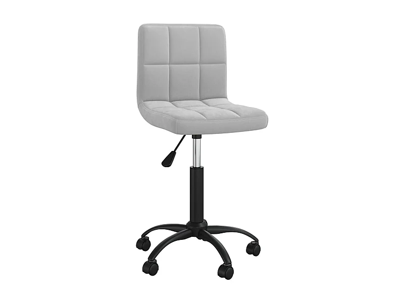 Silla sillón asiento giratorio ordenador oficina estudio terciopelo gris claro 02_0024119
