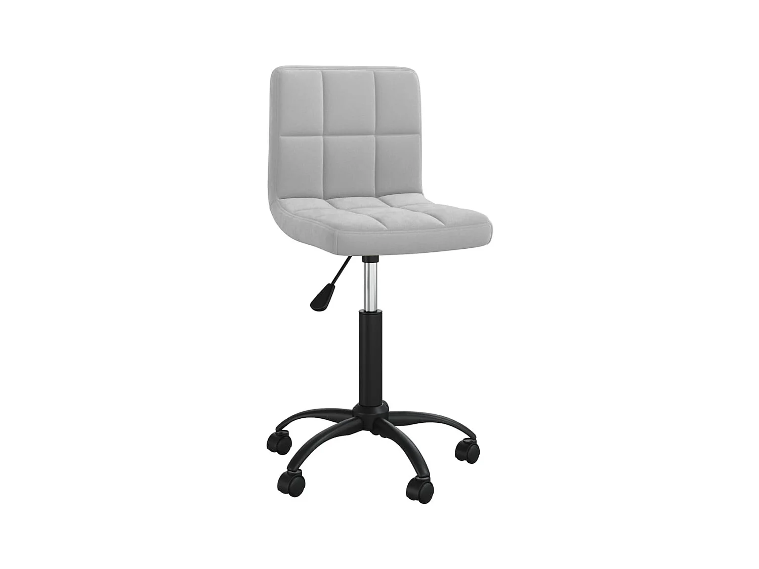 Silla sillón asiento giratorio ordenador oficina estudio terciopelo gris claro 02_0024119