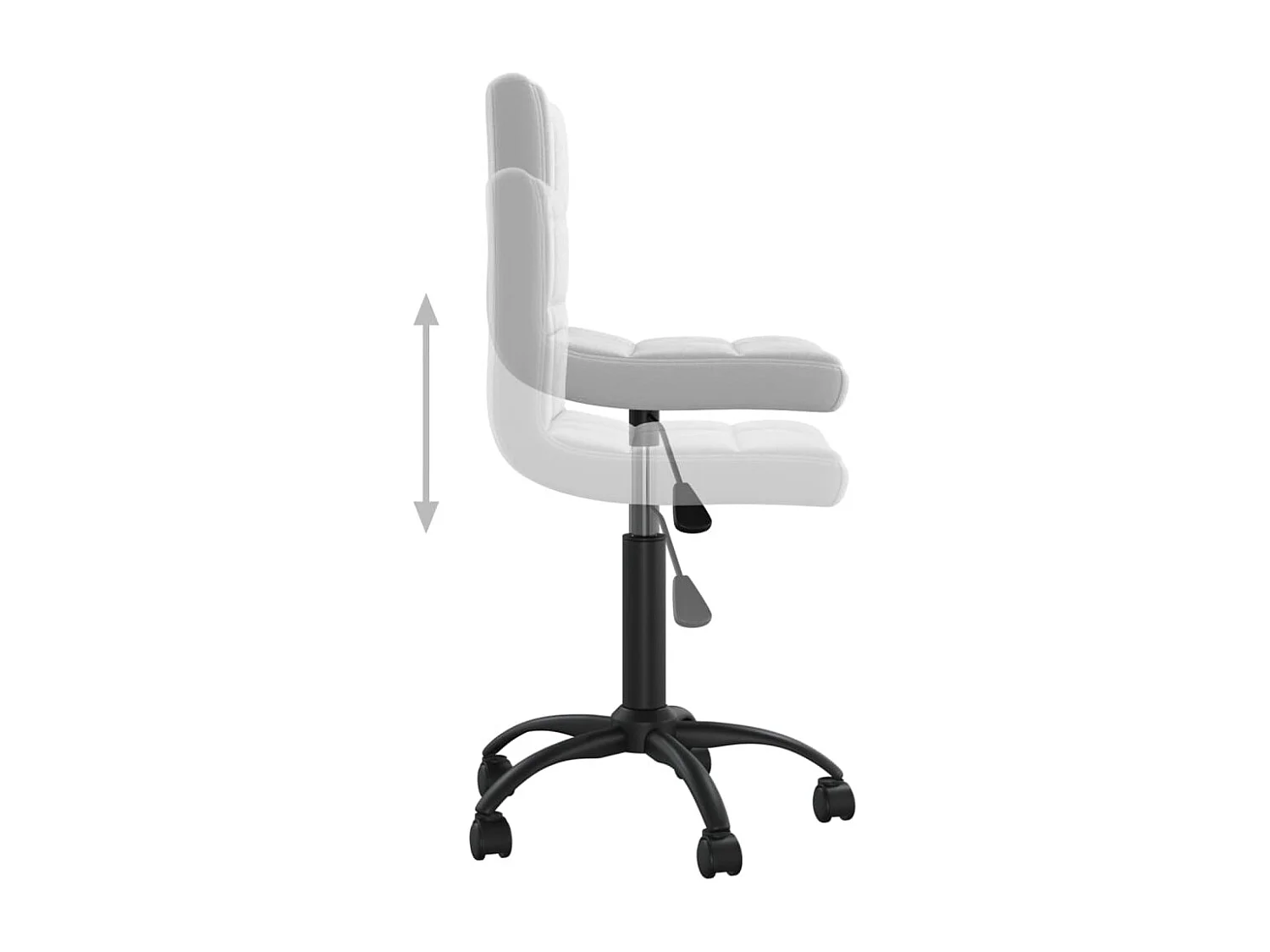 Silla sillón asiento giratorio ordenador oficina estudio terciopelo gris claro 02_0024119