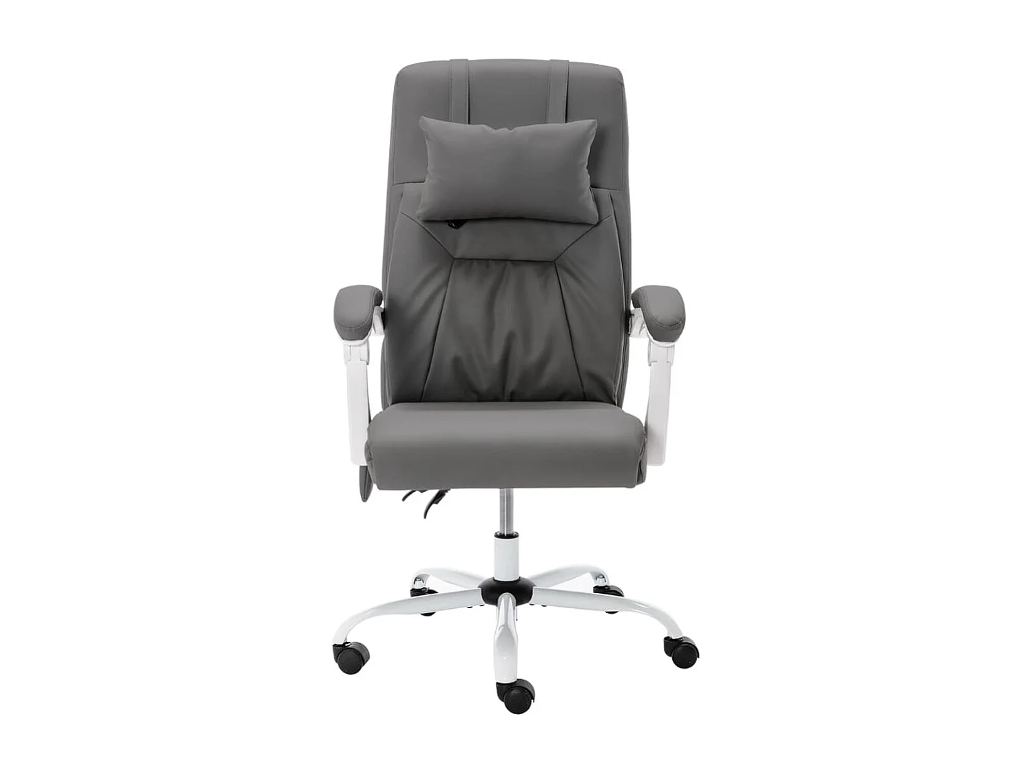 Silla sillón ordenador oficina asiento masaje estudio gris polipiel 02_0024009