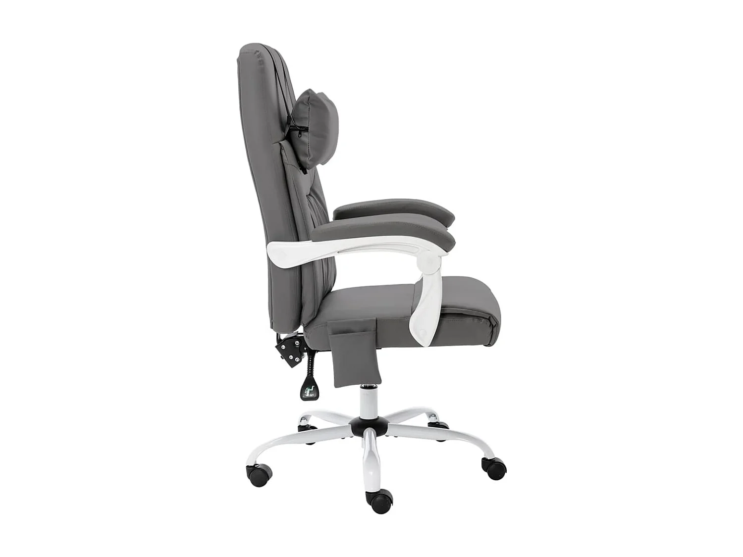Silla sillón ordenador oficina asiento masaje estudio gris polipiel 02_0024009