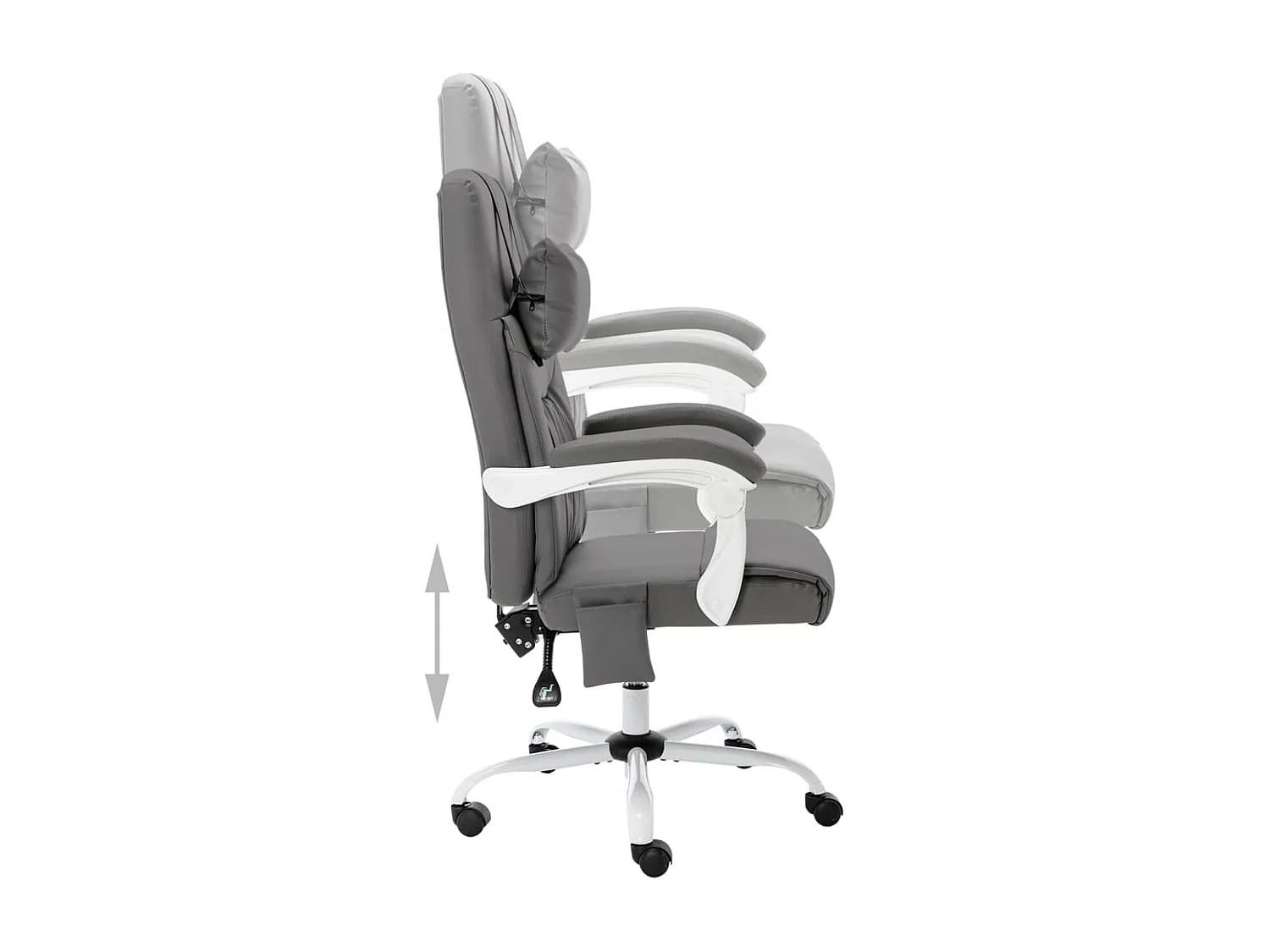 Silla sillón ordenador oficina asiento masaje estudio gris polipiel 02_0024009