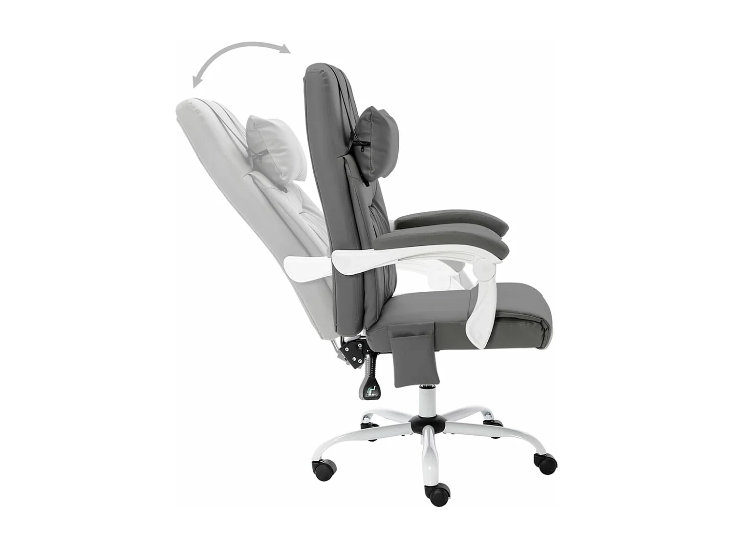 Silla sillón ordenador oficina asiento masaje estudio gris polipiel 02_0024009