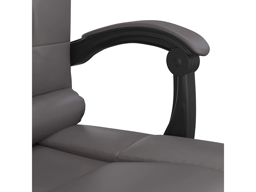 Cadeira de massagem reclinável para computador escritório estudo couro sintético cinza 02_0025408