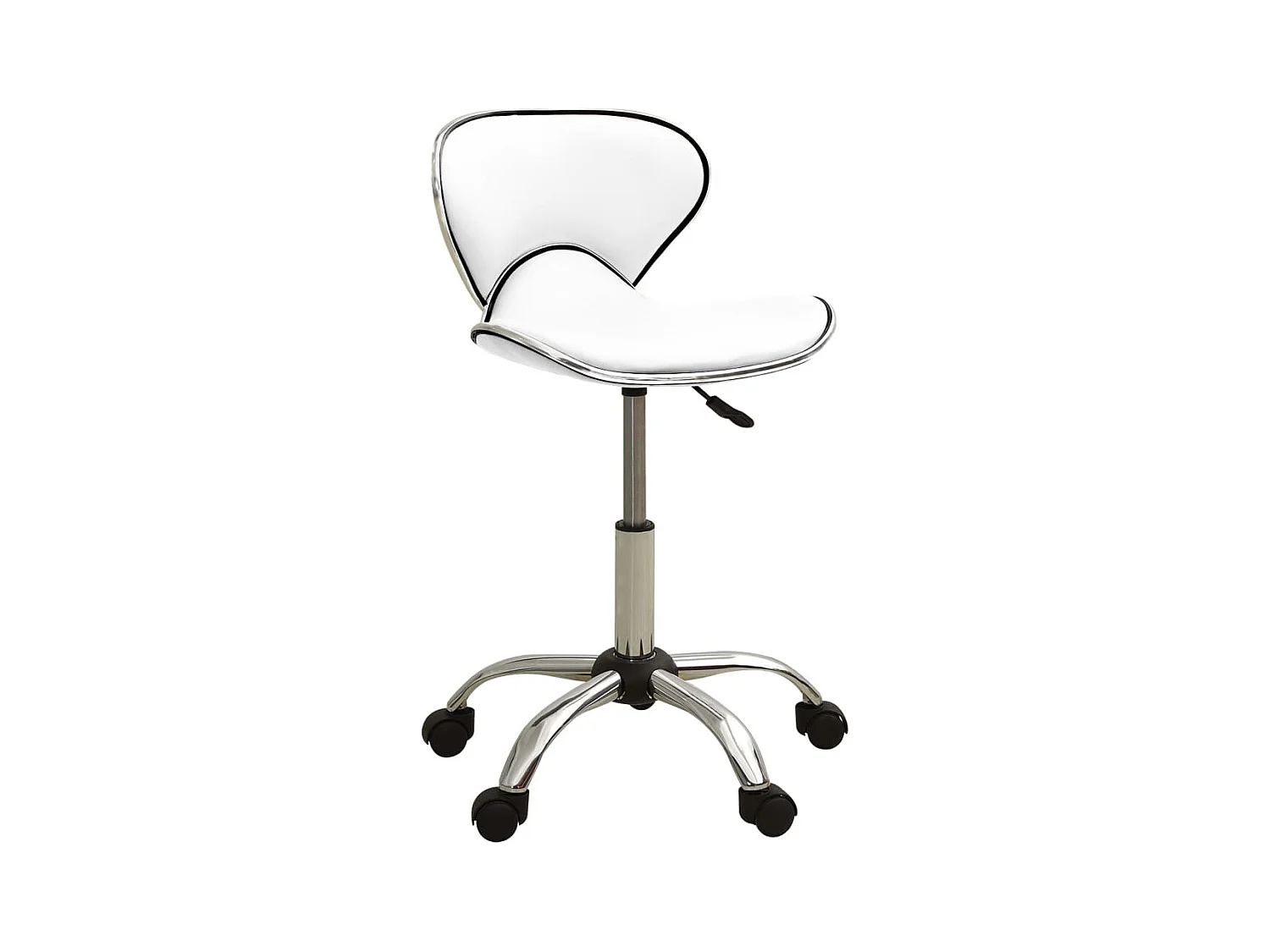 Silla sillón ordenador oficina asiento estudio blanco símil piel 02_0023986