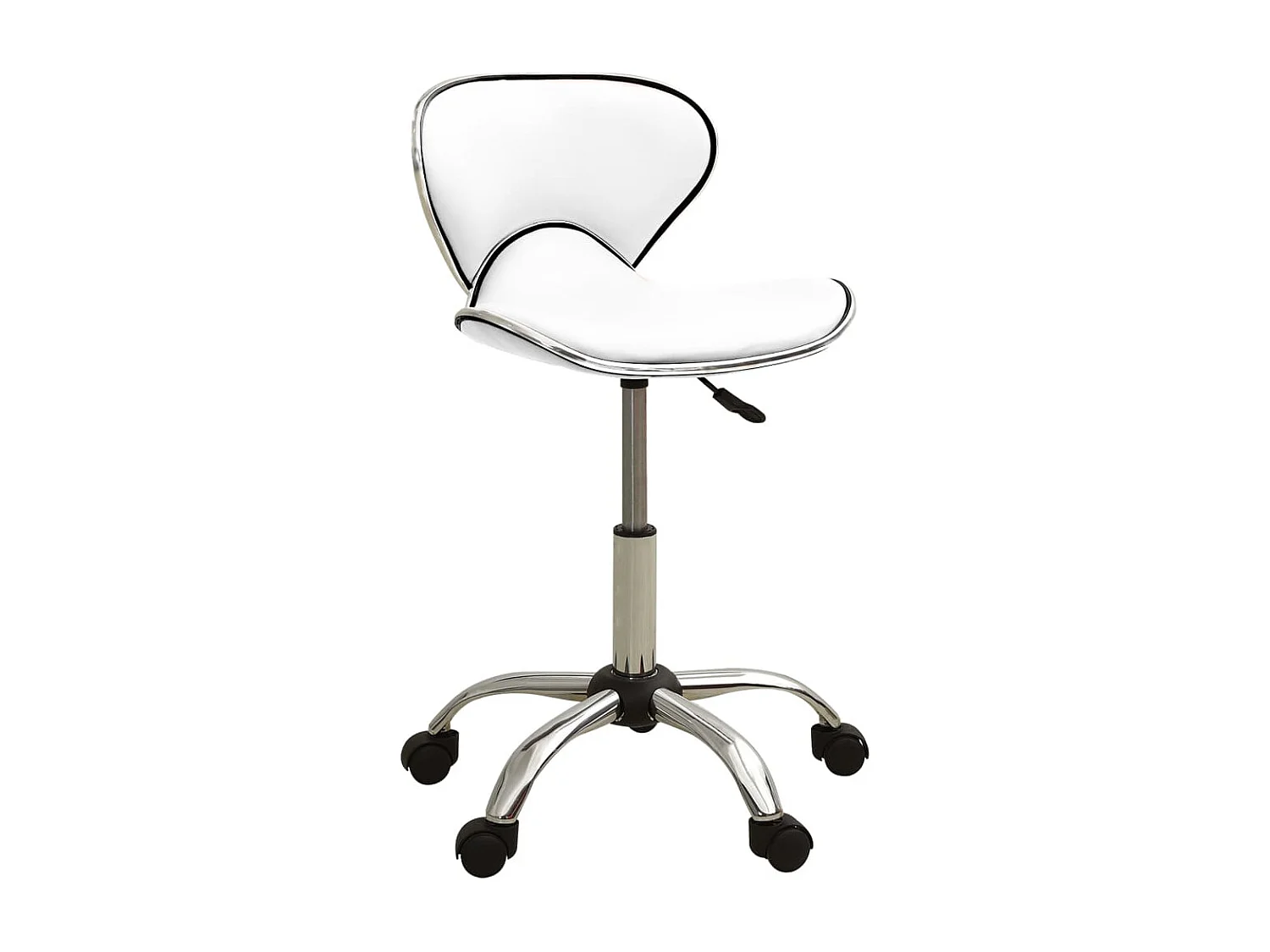 Sedia poltrona computer sede ufficio studio similpelle bianca 02_0023986