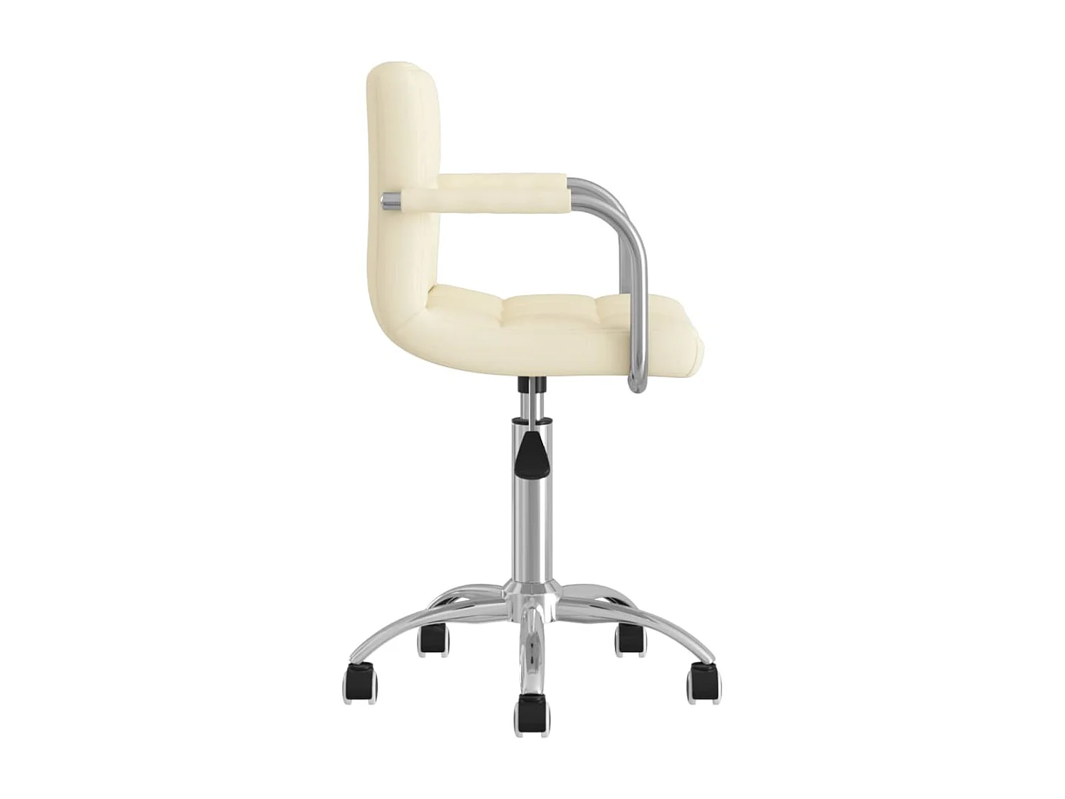 Chaise fauteuil siège pivotante tissu crème 50 x 47 x 86 cm 02_0024101