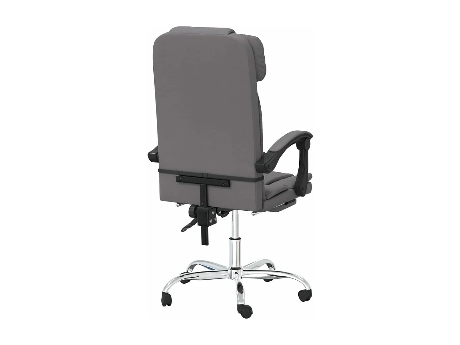 Sillón de masaje reclinable para ordenador, oficina, estudio, piel sintética gris 02_0025407