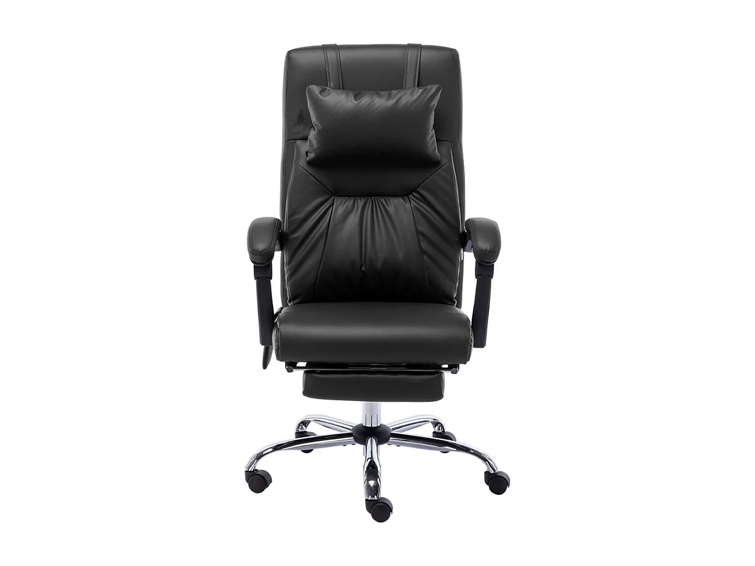 Sedia poltrona computer sedile da ufficio massaggio studio similpelle nera 02_0024018