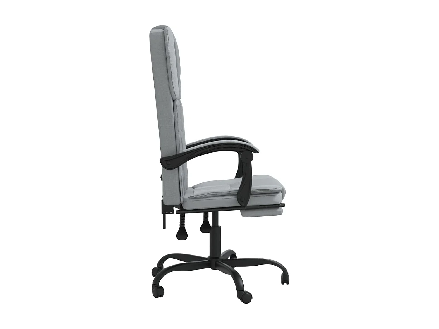 Silla sillón asiento giratorio reclinable ordenador oficina estudio tela gris claro 02_0024237