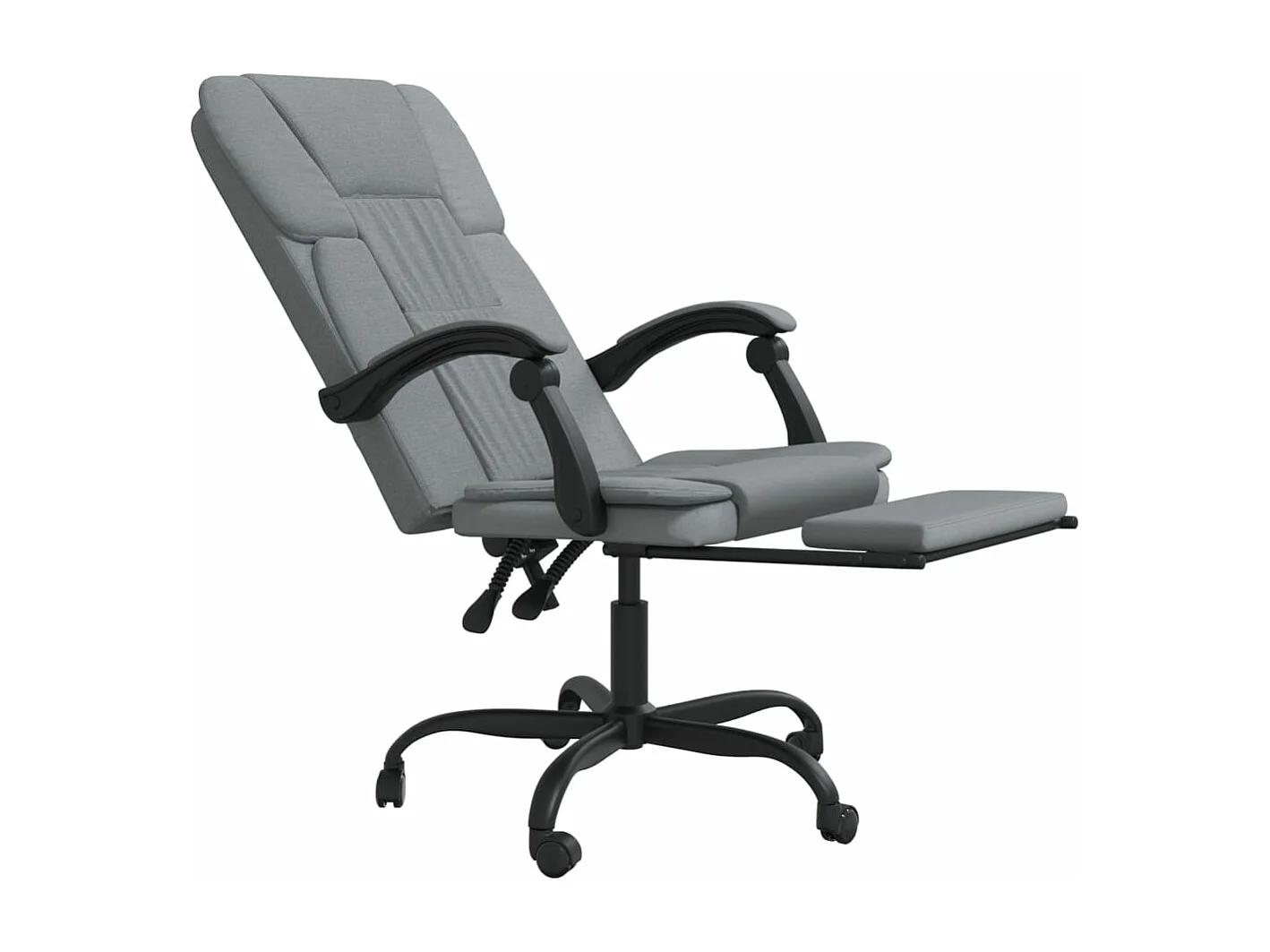 Silla sillón asiento giratorio reclinable ordenador oficina estudio tela gris claro 02_0024237