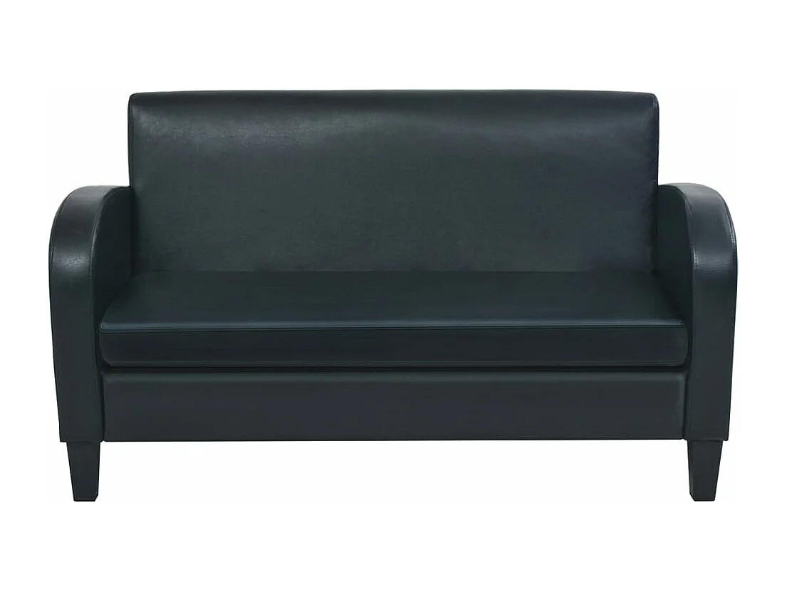 Set divano 2 pezzi in pelle sintetica nera 02_0019090