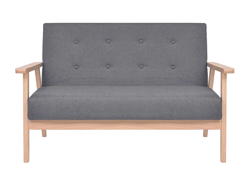 Canapé 2 places de tissu grise 113.5 x 67 x 73.5 cm 02_0019564