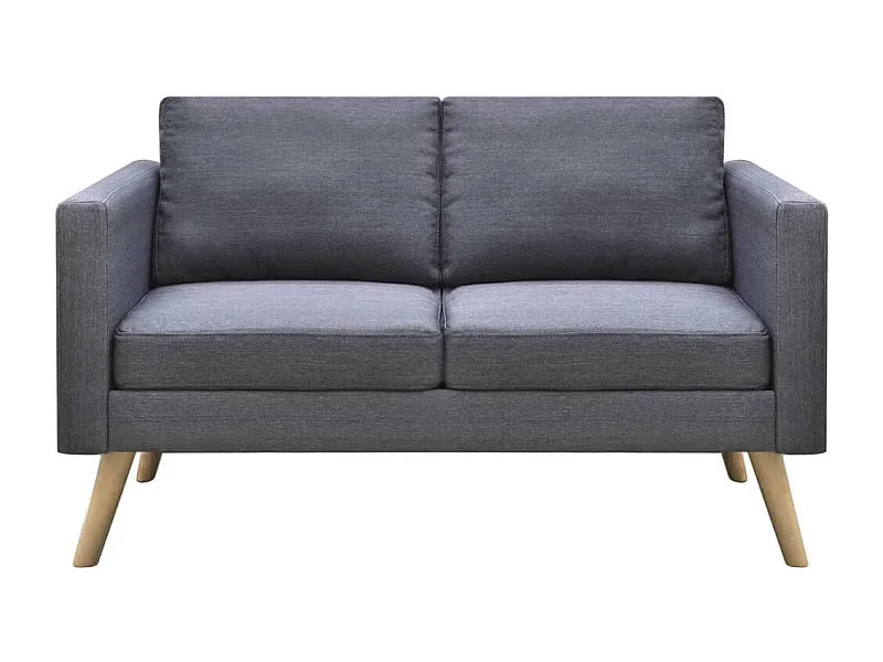 Sofá de 2 plazas para salón interior hogar tela gris oscuro 02_0020185
