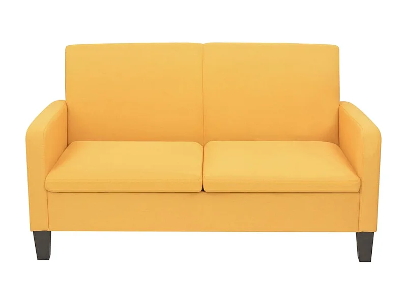 Divano 2 posti per soggiorno soggiorno interno casa 135 x 65 x 76 cm giallo 02_0020022