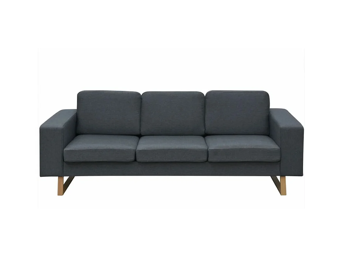 Canapé avec 3 places tissu grise 200 x 82 x 76 cm 02_0020661