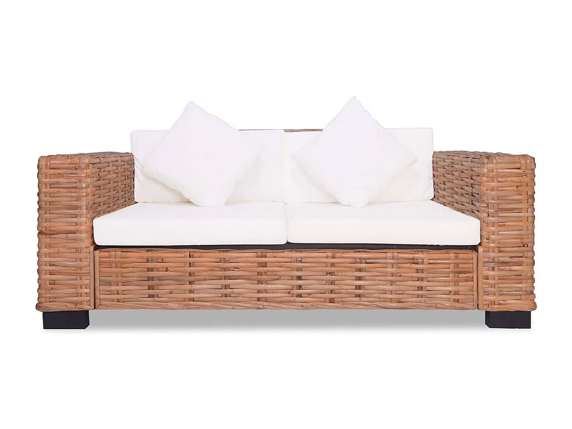 Sofá de 2 lugares para sala de estar interior de casa em rattan natural 02_0019645