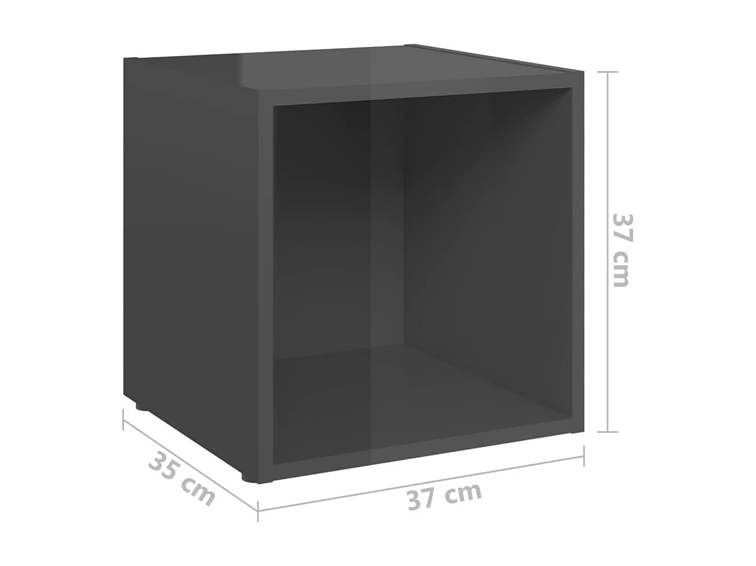 Conjunto de móveis armário aparador TV televisão sala de estar quarto sala de estar 6 peças madeira brilhante projetada cinza 02_0025090