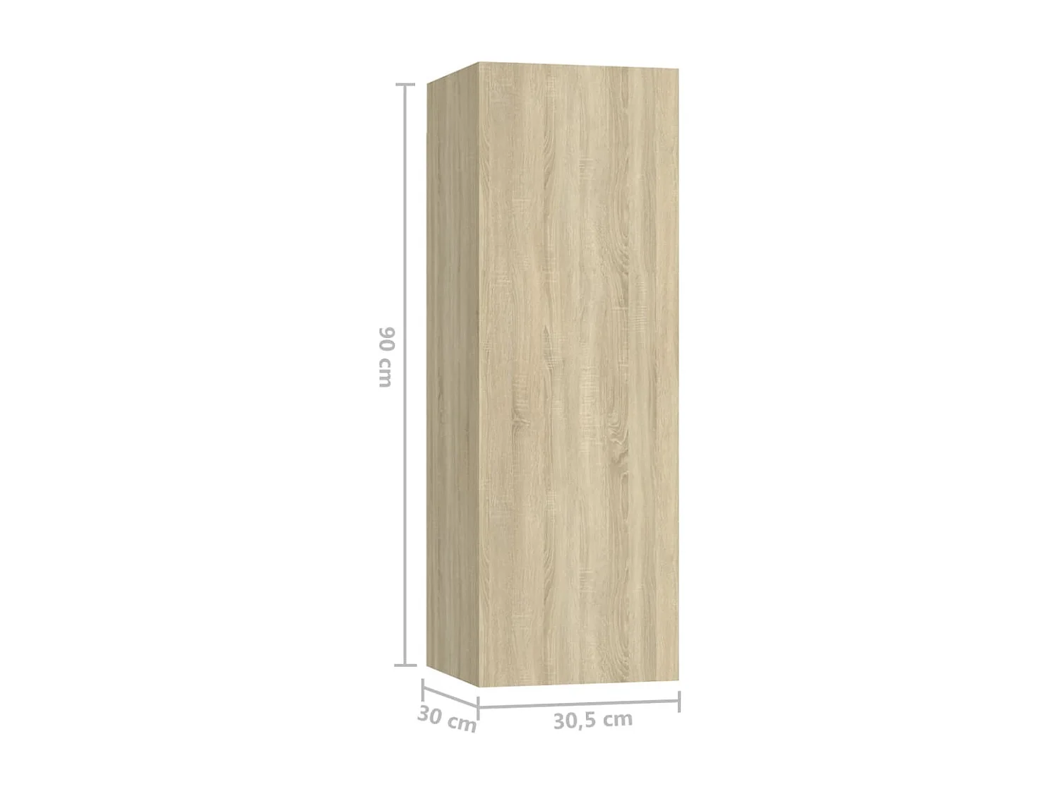 Set di mobili mobile buffet TV televisione soggiorno camera da letto soggiorno 7 pezzi rovere Sonoma multistrato marrone 02_0025205