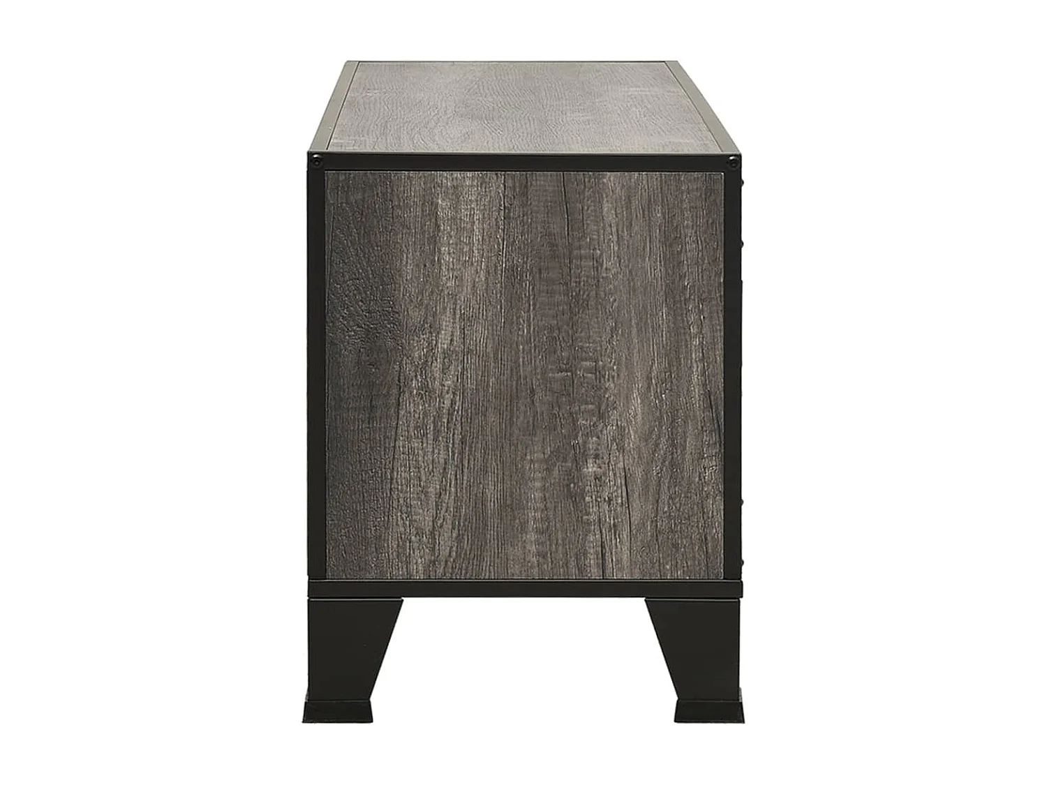 Meuble TV multimédia étagère métal grise 105 x 36 x 47 cm 02_0025695